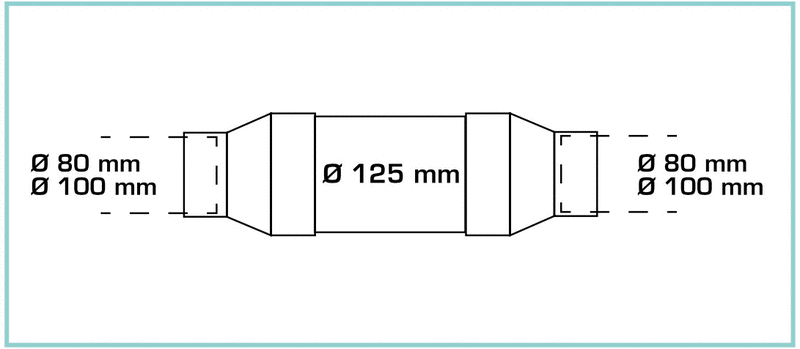 Arco Silenziatore Tubo Ventilazione bsil 160 mm CON ISOLANTE 50 mm 