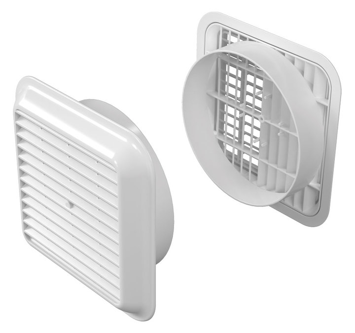 Square grating 180x180 with circular inlet for tubes Ø160 Square grating 180x180 with circular inlet for tubes Ø160